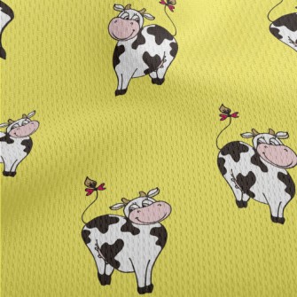 American Cartoon Cow Athletic Mesh Flat Back