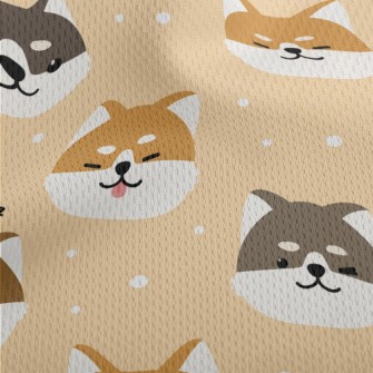 Naughty Thick Eyebrow Shiba In Athletic Mesh Flat Back