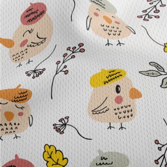 Bird Wearing A Beret Athletic Mesh Flat Back