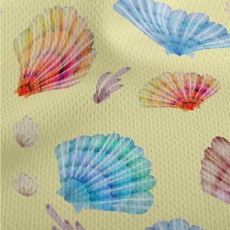 Brightly Colored Shells Athletic Mesh Flat Back
