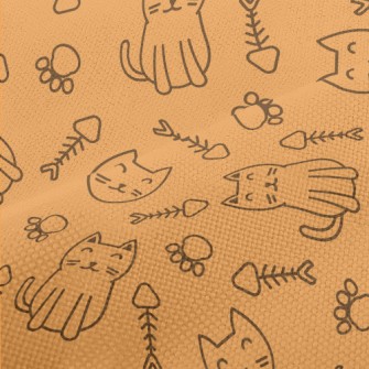 Simple Lines Cute Cat Performance Linen