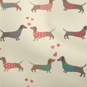 Dachshund Wearing Plaid Coat Dobby