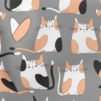 Colored Cat And Love Stretch Ponte