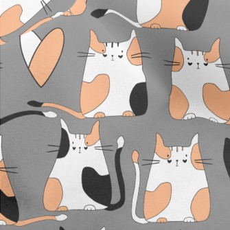 Colored Cat And Love Micro Fleece
