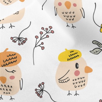 Bird Wearing A Beret Micro Fleece