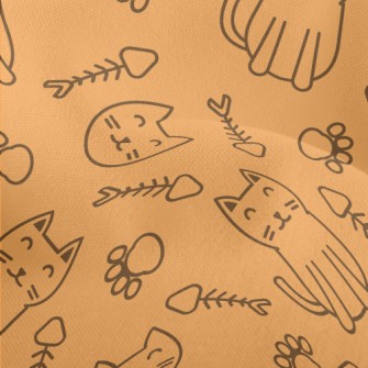 Simple Lines Cute Cat Lightweight Performance Linen