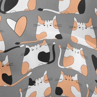Colored Cat And Love Lightweight Performance Linen