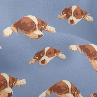 Realistic Hand Drawn Dog Lightweight Performance Linen