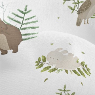 Picture Book Style Cute Animal Lightweight Performance Linen