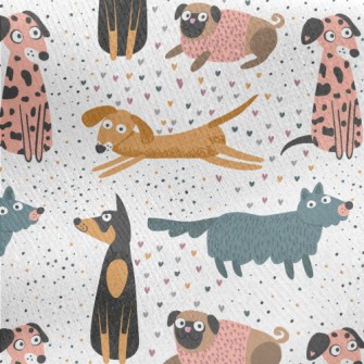 American Style Silly Dog Jersey Backed Fleece