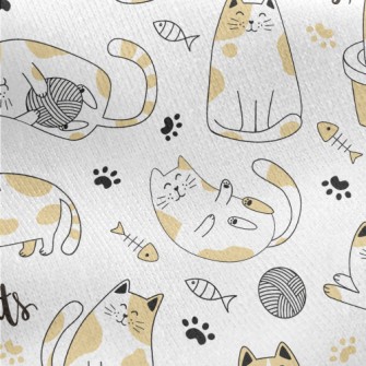 Cute Entertainment Home Cat Jersey Backed Fleece