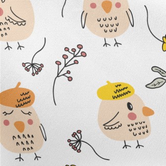 Bird Wearing A Beret Pongee