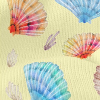 Brightly Colored Shells Stretch Jersey