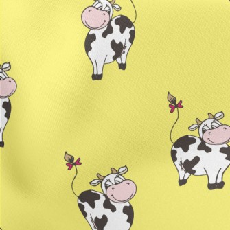American Cartoon Cow Lightweight Cotton Poplin