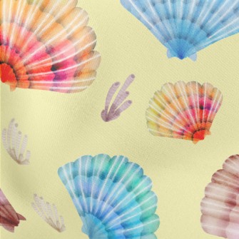 Brightly Colored Shells Lightweight Cotton Poplin