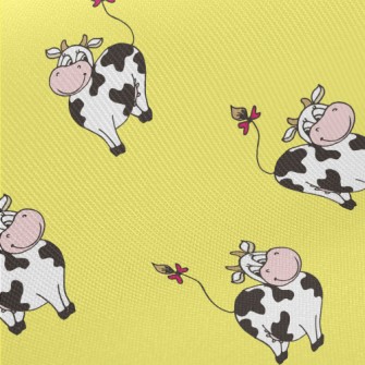 American Cartoon Cow Midweight Cotton Poplin