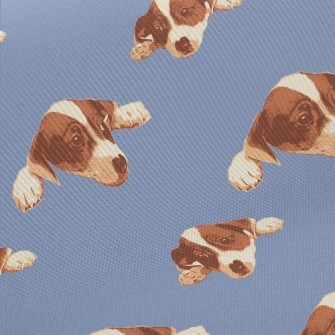 Realistic Hand Drawn Dog Midweight Cotton Poplin