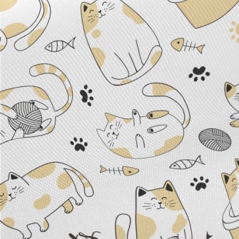 Cute Entertainment Home Cat Midweight Cotton Poplin