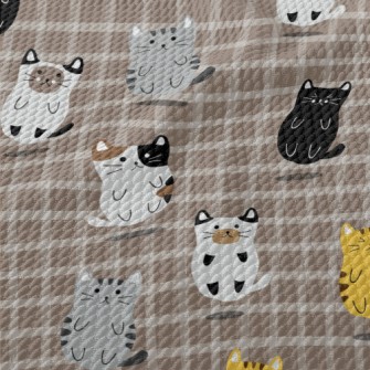 Floating Round Cat Birdseye Piqué