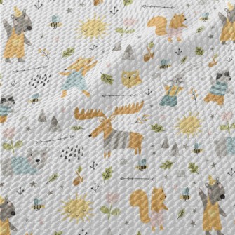 Gentle And Comfortable Forest  Birdseye Piqué