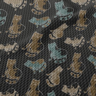 White Line Cat Birdseye Piqué