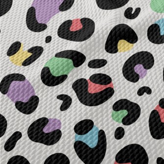 Colorful Leopard Print Birdseye Piqué