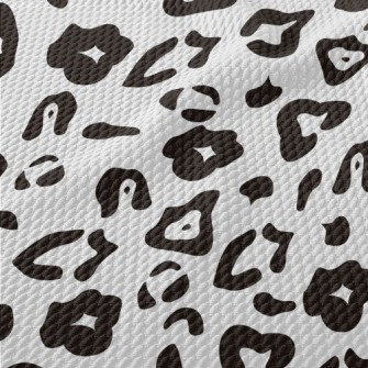 Black And White Abstract Leopa Birdseye Piqué