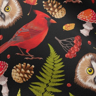 Realistic Hand Drawn Owl And C Chiffon