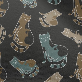 White Line Cat Chiffon