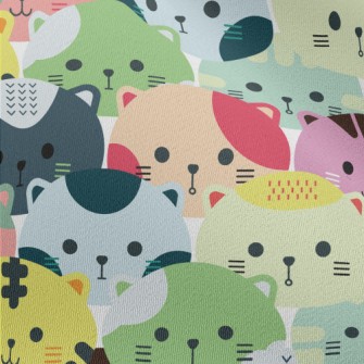 Colorful Cat Head Chiffon