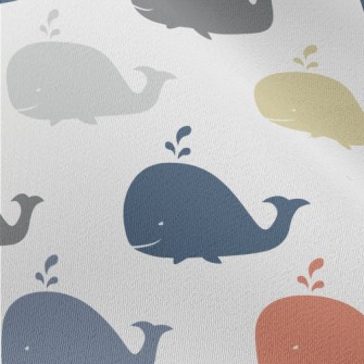 Color Silhouette Whale Chiffon