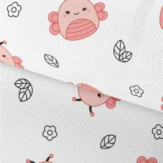 Pink Cute Butterfly Waterproof Oxford