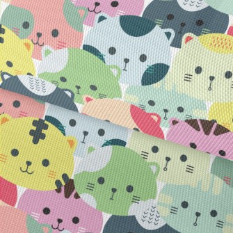 Colorful Cat Head Waterproof Oxford