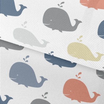 Color Silhouette Whale Waterproof Oxford