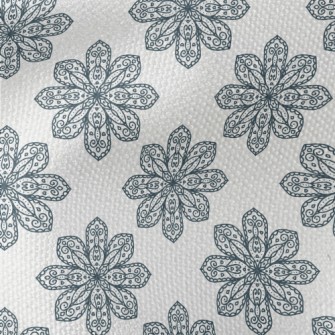 Blue Delicate Flower Waterproof Canvas
