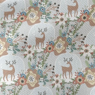 Colorful Flowers And Elk Bottl Waterproof Canvas
