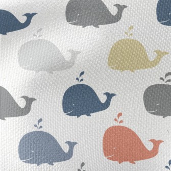 Color Silhouette Whale Waterproof Canvas