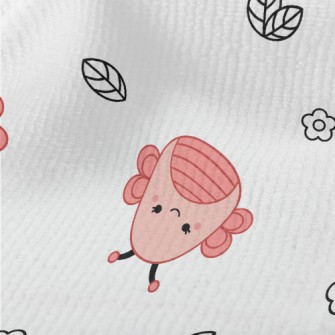 Pink Cute Butterfly Terry