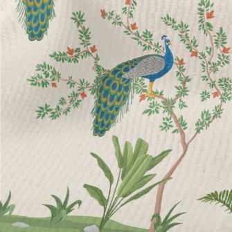 Fine Chinese Style Peacock Terry