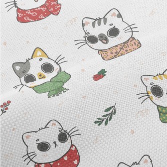 Cat Wearing Scarf In Cold Weat Performance Linen