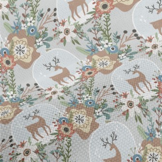 Colorful Flowers And Elk Bottl Performance Linen