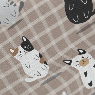 Floating Round Cat Twill