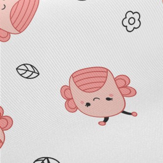 Pink Cute Butterfly Twill