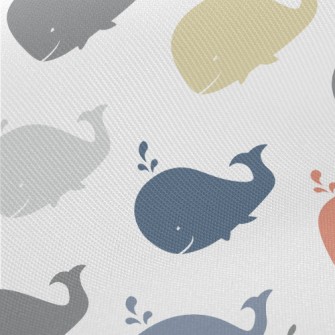 Color Silhouette Whale Twill
