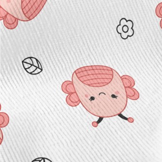 Pink Cute Butterfly Standard Corduroy