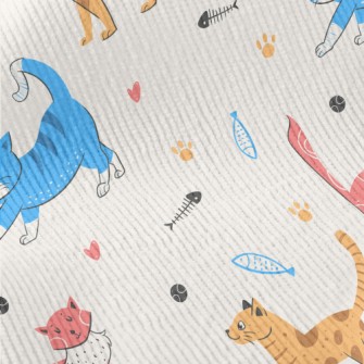 Colorful American Style Cat Standard Corduroy