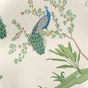 Fine Chinese Style Peacock Standard Corduroy