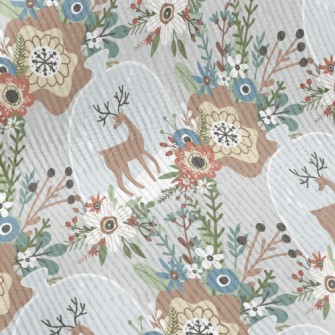 Colorful Flowers And Elk Bottl Standard Corduroy