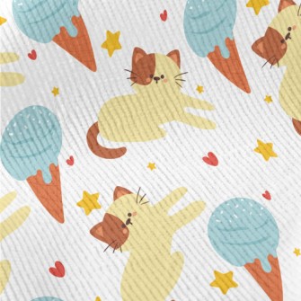 Lazy Cat And Ice Cream Standard Corduroy