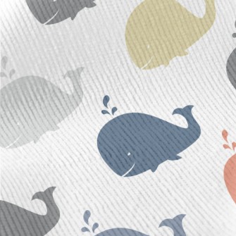 Color Silhouette Whale Standard Corduroy